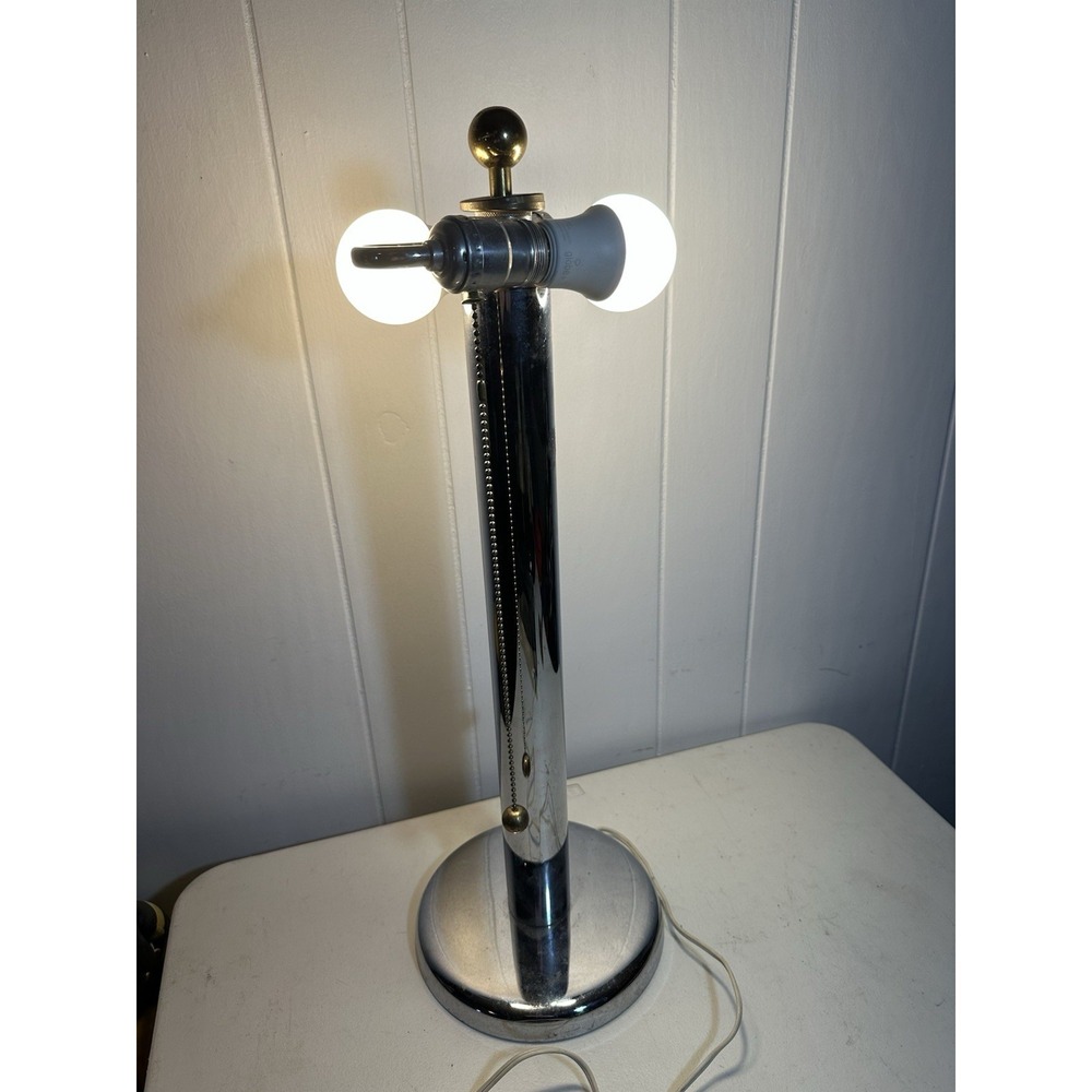 Vintage Robert Sonneman for George Kovacs Chrome Table Lamp (Missing Shade) - Picture 8 of 16